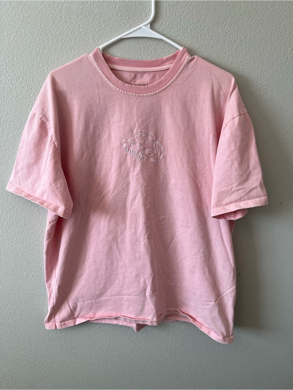 Sunkissed Coconut Howdy Cowgirl Embroidered Oversized T-Shirt Coastal Cowgirl